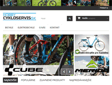 Tablet Screenshot of cykloservis.sk
